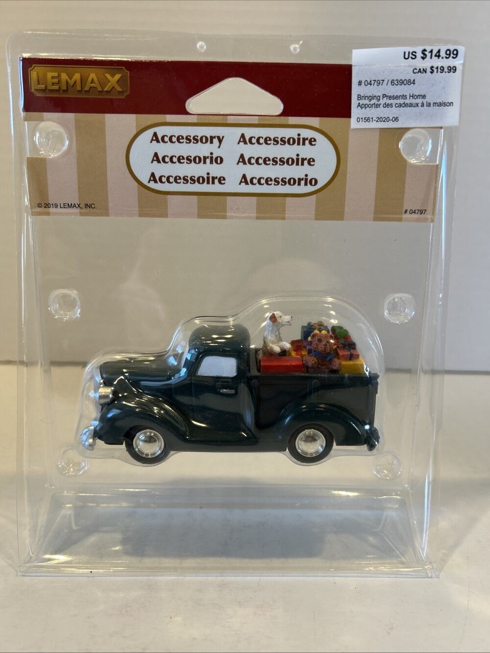 Lemax DK GREEN TRUCK Bringing Home Presents Holiday Village Accessory 14883 NEW